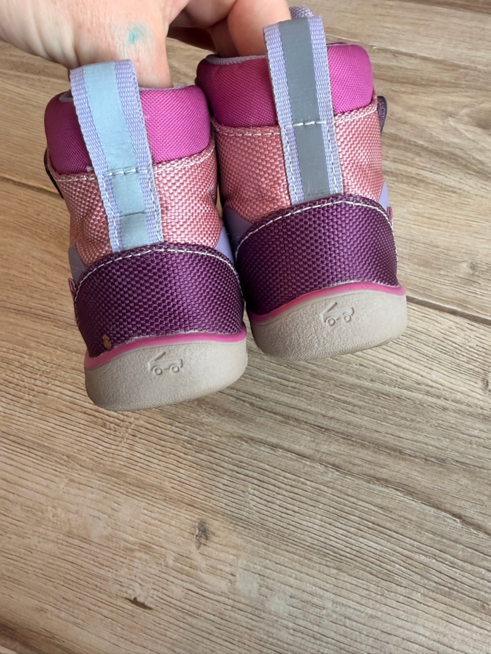 See Kai Run Brown, Pink & Purple Kids High-Top Boots - Picture 4 of 11